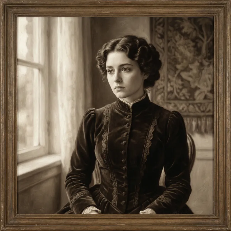 Victorian Elegant Woman Portrait: Timeless Beauty in Soft Light