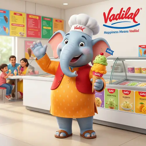 Vadilal Ice Cream Mascot Design