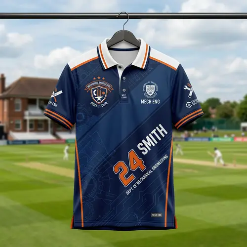 Mechanical Engineering Cricket Polo Jersey Make