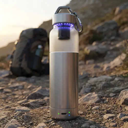 Sleek Modern Water Bottle with UV-C Purification