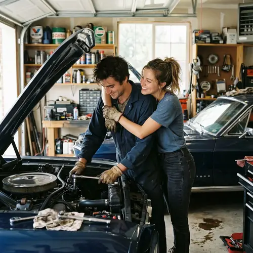 Couple Fixing Car: A Teamwork Approach