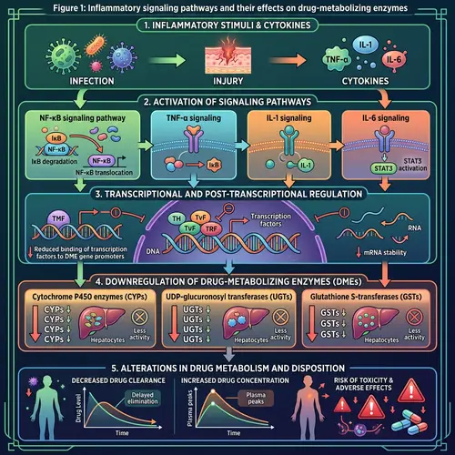 Inflammatory Signaling Pathways: Effects on Drug-Metabolizing Enzymes