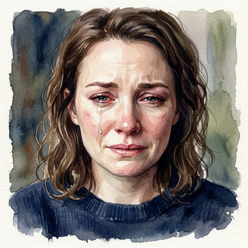 Emotional Tears in Watercolor Art