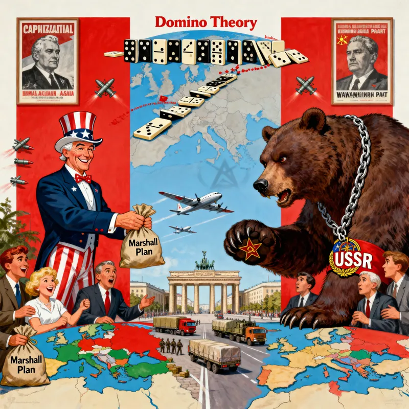 Cold War Cartoon: USA vs. USSR in Detail