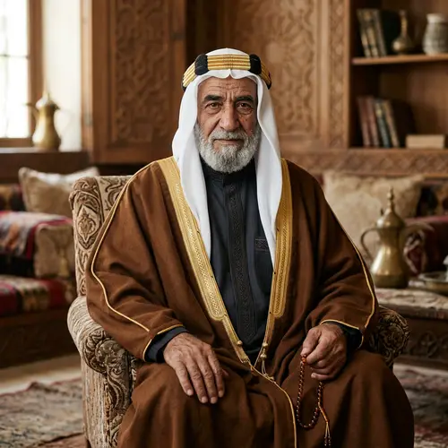Elderly Arab Man in Traditional Clothing | Aura of Esteem