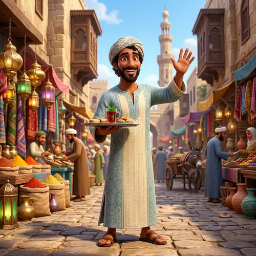 Animated Egyptian Man Art