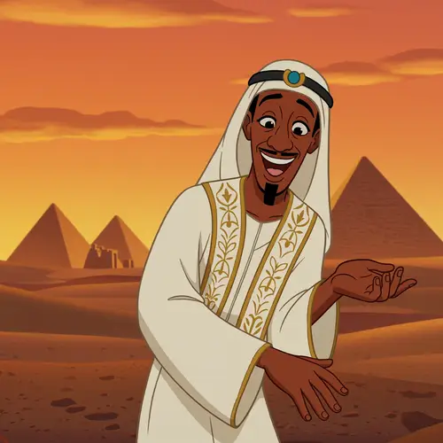 Animated Egyptian Man Art