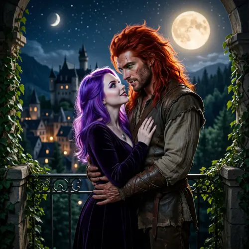 Romantic Werewolf and Vampire Love Story: Mystical Creatures Embrace