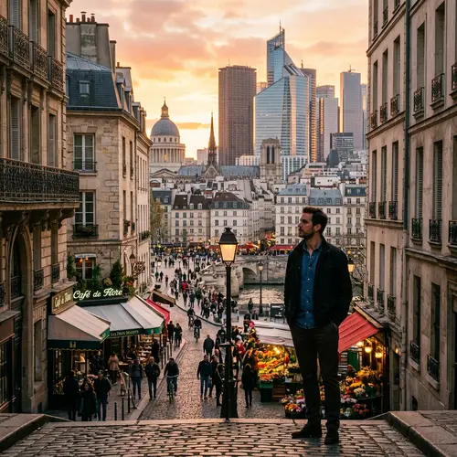 Captivating Paris-Like Cityscape: Modern Meets Vintage