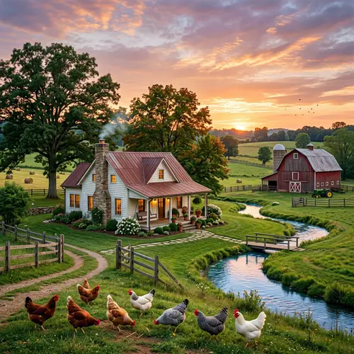 Picturesque Farm House in Serene Countryside Setting
