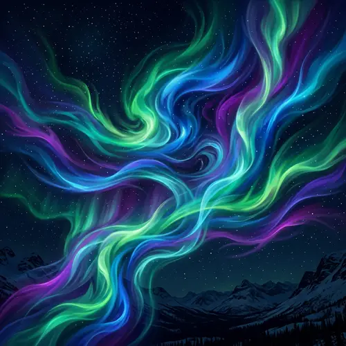 Breathtaking Northern Lights: Abstract Waves of Color