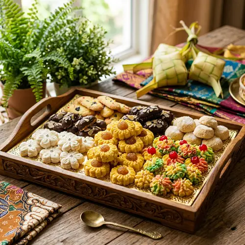 Traditional Aidilfitri Cookies | Festive Tray Arrangement
