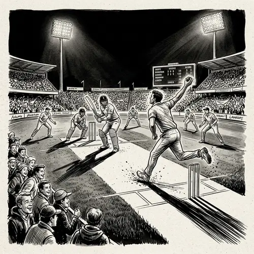 Exciting Cricket Game | Live Action Scene on the Field