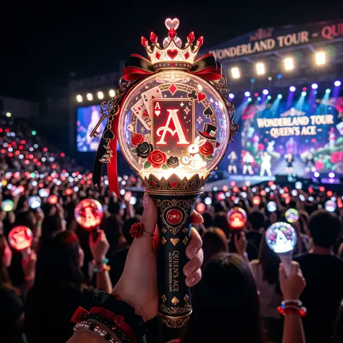 Elegant K-Pop Lightstick Inspired by Alice in Wonderland