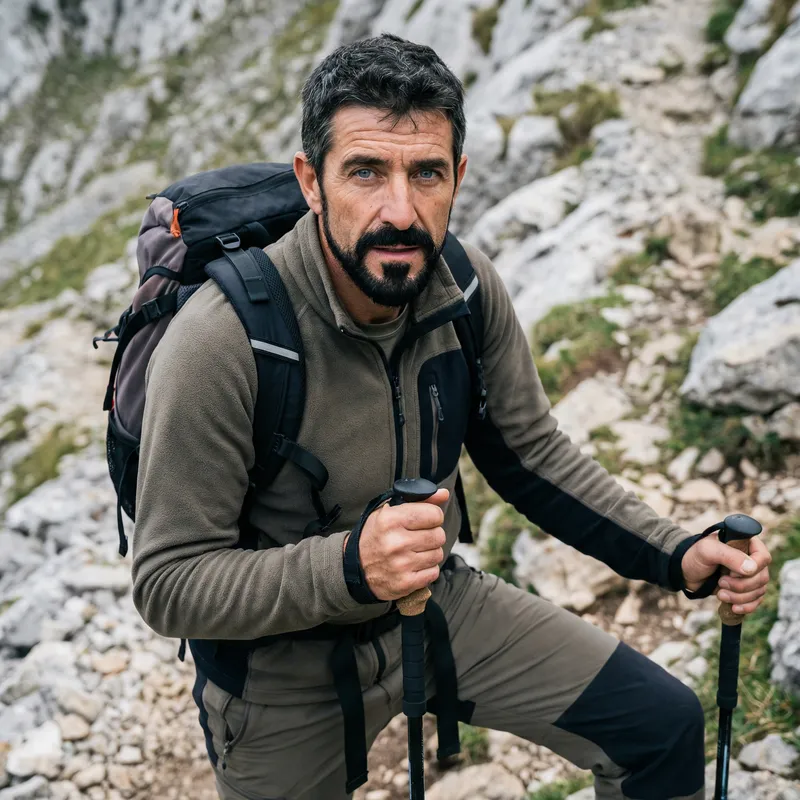 Spanish Agile Man with Expressive Blue Eyes