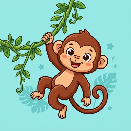 Charming Clipart Monkey Design | Cute and Playful Image