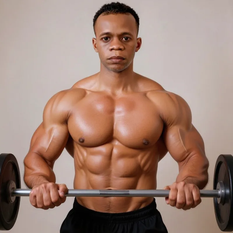 Muscular Man with 6 Packs at the Gym