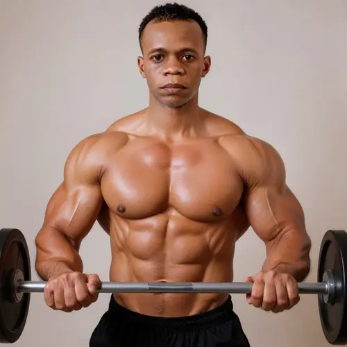 Muscular Man with 6 Packs at the Gym