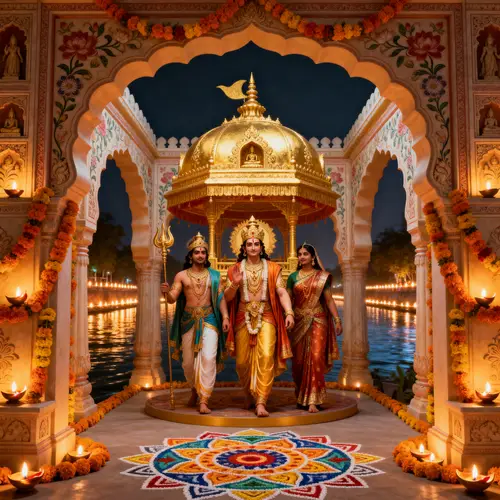 3D Ramayana Selfie Point at Ayodhya Dipotsav