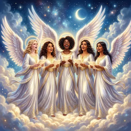 Angelic Choir in Celestial Setting | Diverse Angels Harmony
