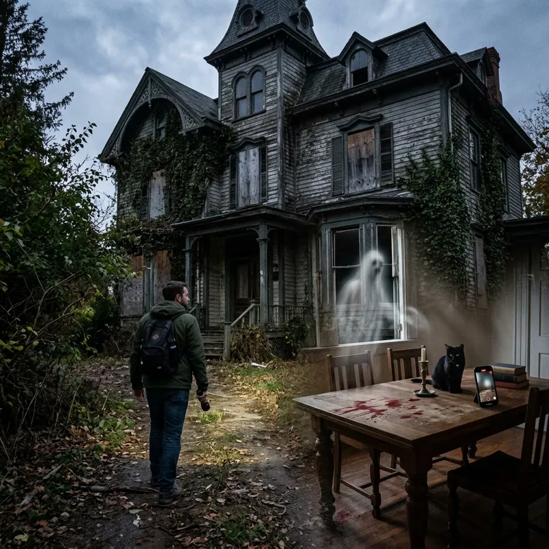 Explore the Haunted House: A Ghostly Encounter
