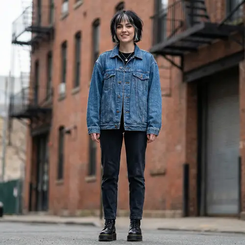 Tall White Girl with Cool Black Hair