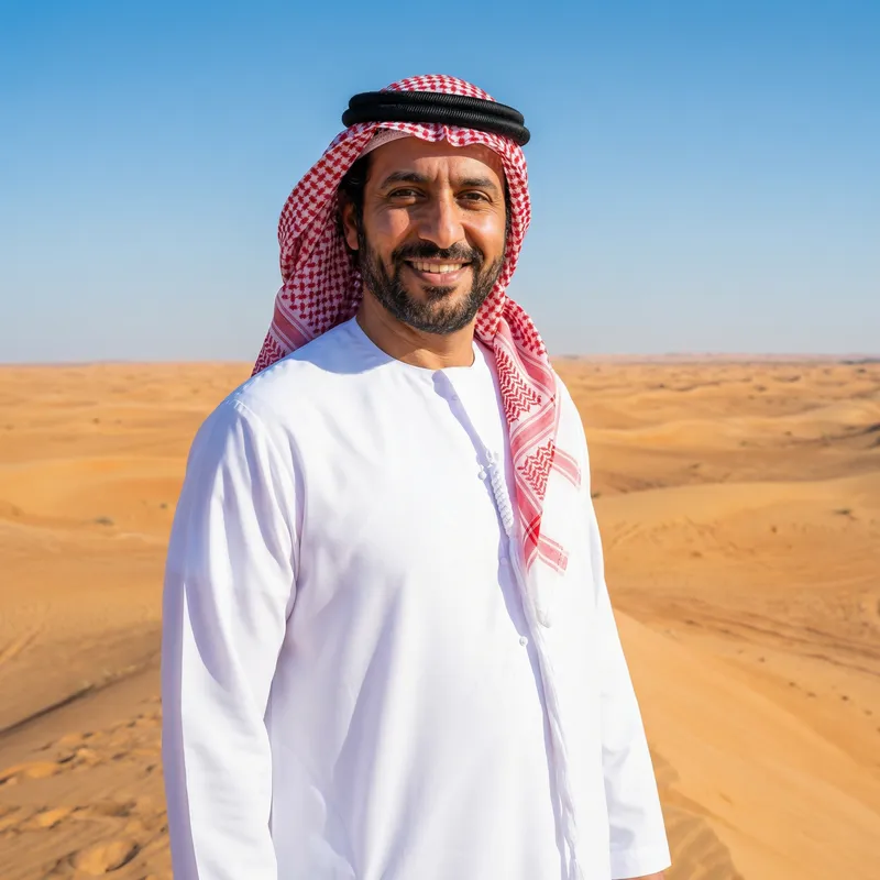 Traditional Saudi Attire: Thobe and Shemagh Style