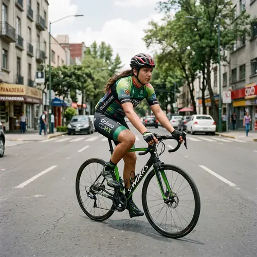 Tall Hispanic Boy Riding High-End Bicycle | Street Scene