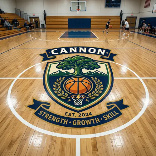 Cannon Family Crest for Basketball Courts