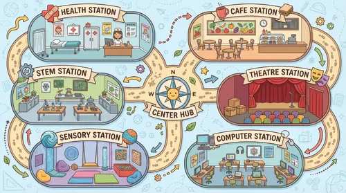 Interactive ABA Therapy Center Floor Plan for Kids
