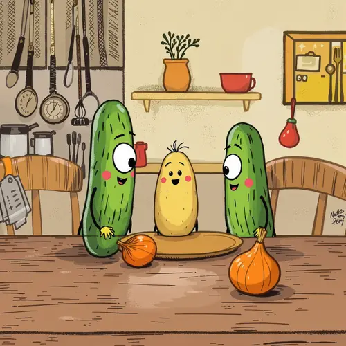 Fun Kitchen Conversations: Potato, Cucumber & Onion