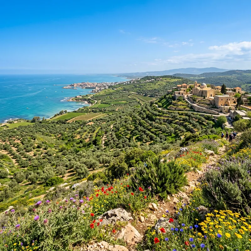 Picturesque Israel Landscape: Green Hills & Olive Trees