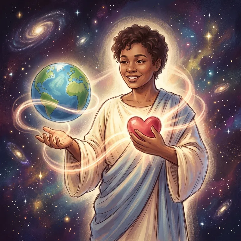 Me Love World - Unity and Bond of Love | Heart, Globe, Stars