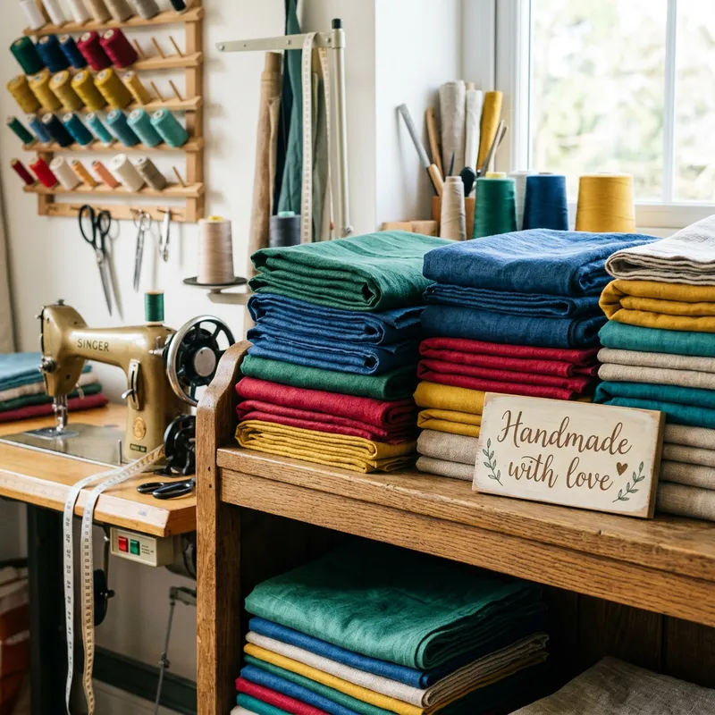 Finished Product: Handmade Textiles in Jade, Indigo, and Crimson