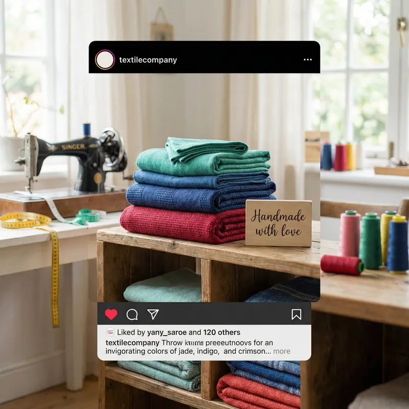 Finished Product: Handmade Textiles in Jade, Indigo, and Crimson