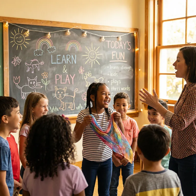 Joyful Classroom Moment: Tickle Fun and Laughter