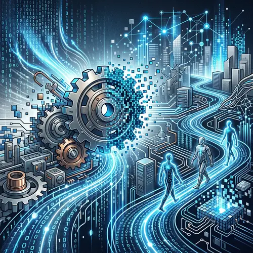 Abstract Digital Transformation Art