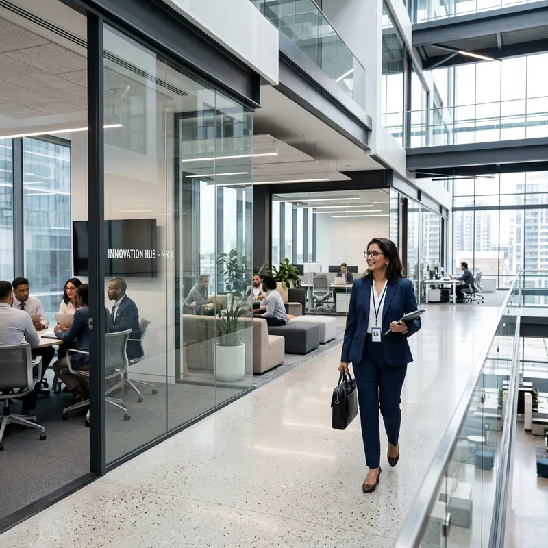 Modern Office Visit by Key Clients: Contemporary Style