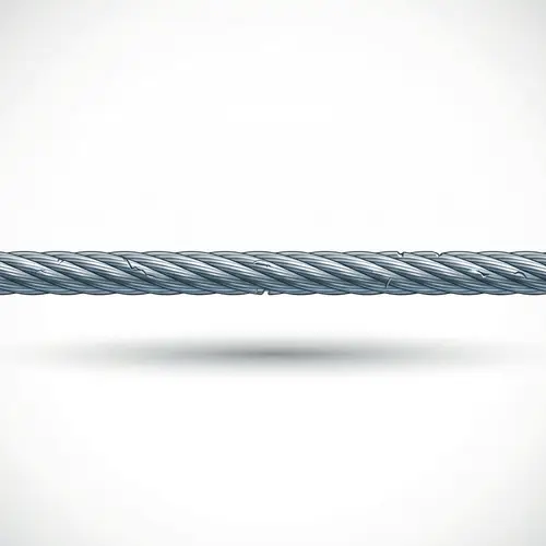 Metallic Wire in a Straight Line: Detailed Image Description