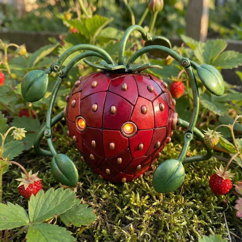 Joyful Strawberry Robot: A Delightful Design