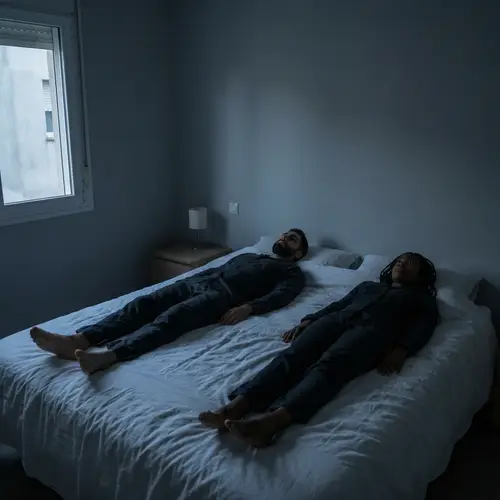 Emotional Distance in Relationship Depicted | Sad Couple in Bed