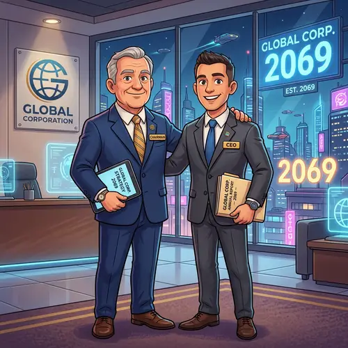 Business Leaders Cartoon Portrait: CEO & Chairman