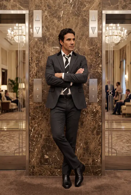Agent Brown: Stylish Hotel Lobby Surveillance