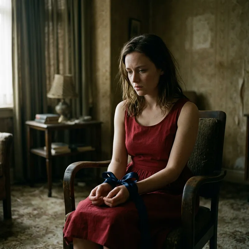 Cinematic Scene of a Woman in a Red Sundress Cinematic Scene of a Woman in a Red Sundress