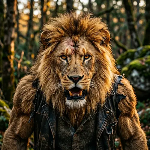 Man to Lion Transformation: Fierce & Majestic Imagery