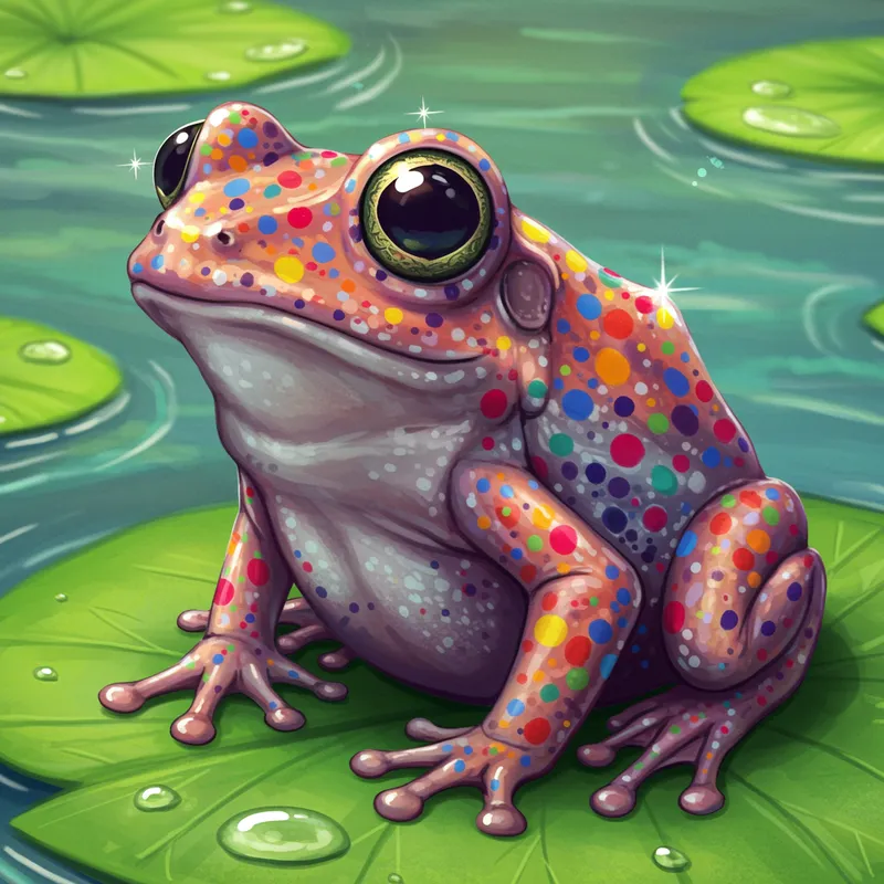 Cute Dot Frog: Adorable Frog Art