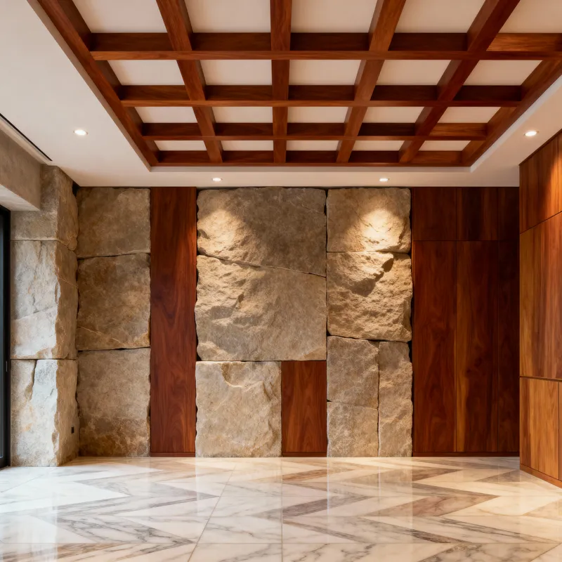 Calcite, Cherry Tree & Stone Design Inspiration