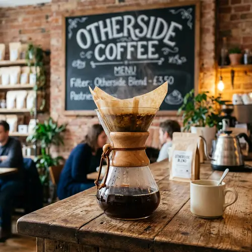 Freshly Brewed Chemex Coffee at Otherside Cafe