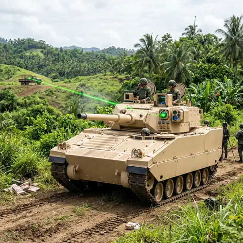 Modern Light Tank with Laser Targeting System