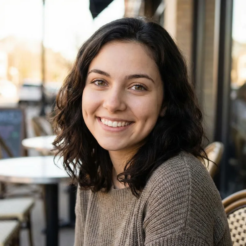 Beautiful 21-Year-Old Girl with Dimples